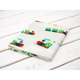 LOCOMOTIVES / green - Viscose jersey WE210