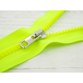 Plastic Zipper 5mm open-end 30cm - neon yellow