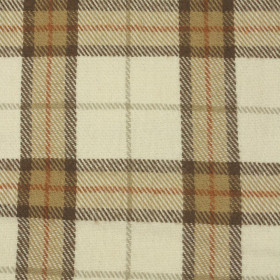 CHECK BROWN - Coat fabric