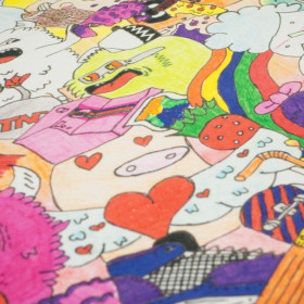 CARTOON - panel looped knit 