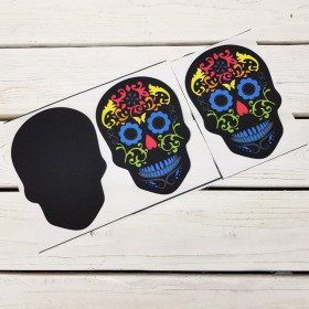 PENCIL CASE - SKULL / etno colour