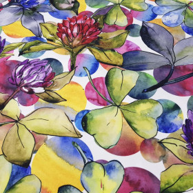 WATERCOLOR CLOVERS - Waterproof woven fabric