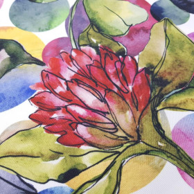 WATERCOLOR CLOVERS - Waterproof woven fabric