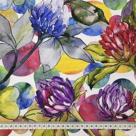 WATERCOLOR CLOVERS - Waterproof woven fabric