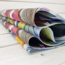 WATERCOLOR CLOVERS - Waterproof woven fabric