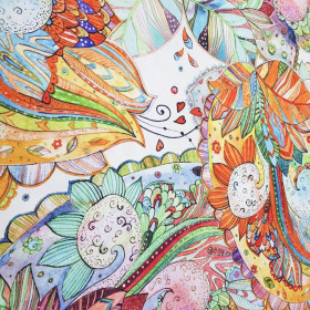 PASTEL MEHNDI - Waterproof woven fabric