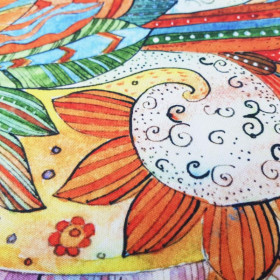 PASTEL MEHNDI - Waterproof woven fabric