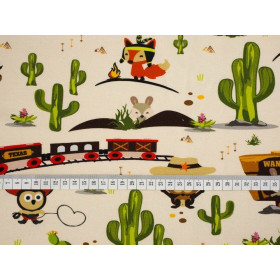 WILD WEST ANIMALS - Viscose jersey WE210