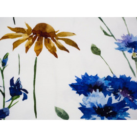 POLNE KWIATY / wanilia - single jersey with elastane TE210