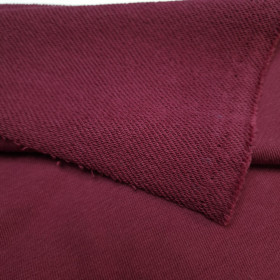 French terry TWILL PREMIUM (P290d) - BORDO (D-241) 