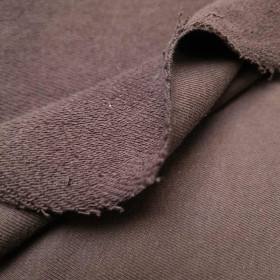 French terry TWILL PREMIUM (P290d) - ESPRESSO (D-246)