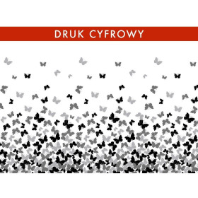 BUTTERFLIES GRAY - panel single jersey with elastane TE210