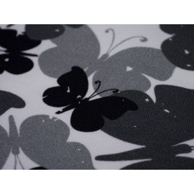 BUTTERFLIES GRAY - panel single jersey with elastane TE210