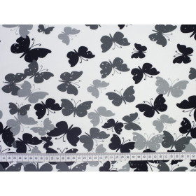 BUTTERFLIES GRAY - panel single jersey with elastane TE210