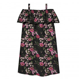 Bardot neckline dress (LILI) - PINK FLOWERS PAT. 2 - sewing set