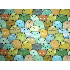 Colourful cats - single jersey with elastane TE210
