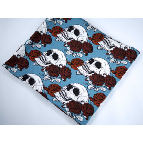 SKULLS AND ROSES - Viscose jersey WE210