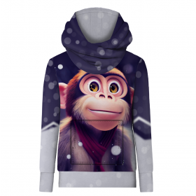 HYDROPHOBIC HOODIE UNISEX - ANIMATED MONKEY - sewing set