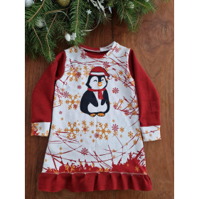 PENGUIN SANTA 2.0 / red - PANORAMIC PANEL (60 x 150cm)