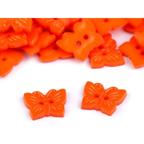 Kids button Butterfly  Orange