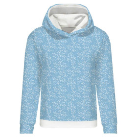 CLASSIC WOMEN’S HOODIE (POLA) - FROSTED TWIGS (ENCHANTED WINTER) - looped knit fabric 