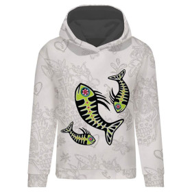 CLASSIC WOMEN’S HOODIE (POLA) - FISH BRUNO (DIA DE LOS MUERTOS) - looped knit fabric 