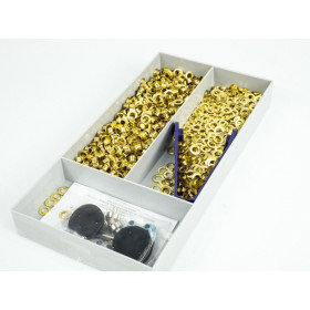 Eyelets + washers 4mm - Gold - PRYM