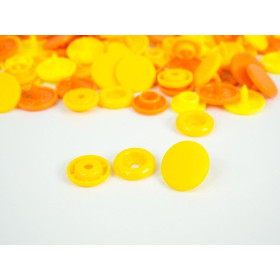 Color Snaps PRYM Love, plastic fasteners 12,4 mm - 30 sets - lemon / canary yellow / apricot