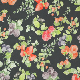 FRUIT / black - viscose woven fabric