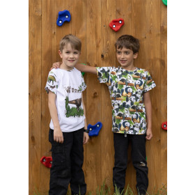 2-PACK - KID’S T-SHIRT - BROWN DINOSAURS - sewing set