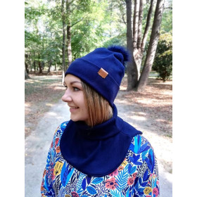 NAVY / fox - Cap and loop creative sewing set