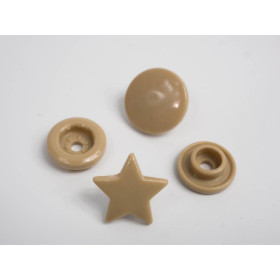 Fasteners KAM stars 12 mm beige 10 sets