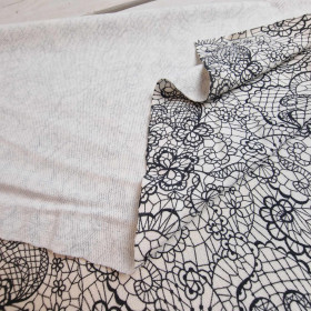 MEHNDI BLACK 2 - viscose knit fabric