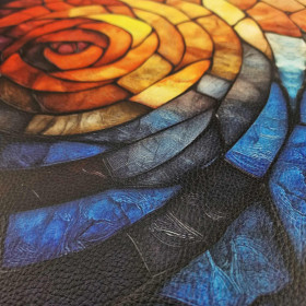 STAINED GLASS WZ.3  (46 cm x 50 cm) - thick pressed leatherette