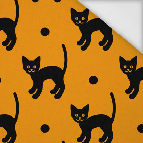 HALLOWEEN BLACK CATS / pumpkin - softshell