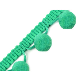 Pop pom tape 13 mm - green