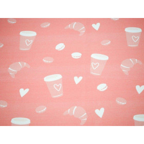 Paris Breakfast ( J'adore Paris) / peach - looped knit 