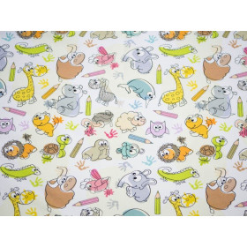 CRAYONS AND ANIMALS - single jersey with elastane TE210