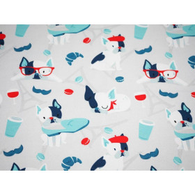 J adore Paris / aqua - single jersey with elastane TE210