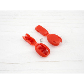 Plastic Cord Lock 18,5 mm - red