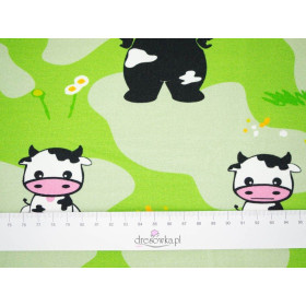 COWS ON GREEN - single jersey with elastane TE210