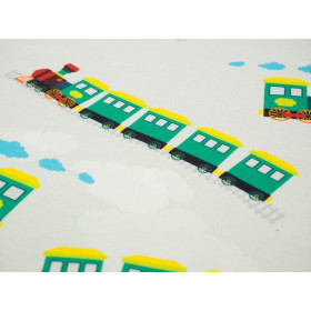 LOCOMOTIVES / green - looped knit 