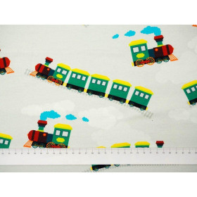 LOCOMOTIVES / green - looped knit 