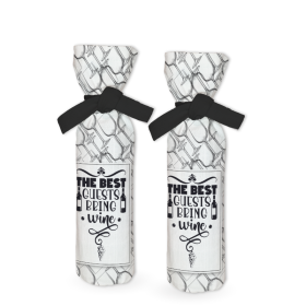 THE BOTTLE COVER - THE BEST GUESTS BRING WINE - DIY set