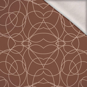Geometric /Mocha Mousse - brushed knitwear with elastane ITY