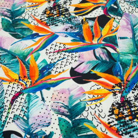 WATER-COLOR JUNGLE - looped knit 