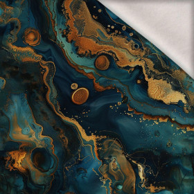 alcohol ink wz.16 TEAL - brushed knitwear with elastane ITY
