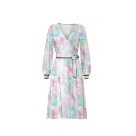 WRAP MIDI DRESS "BIANCA" (L) - ALCOHOL PASTEL WZ.1- sewing set 