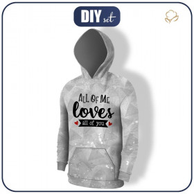 MEN’S HOODIE (COLORADO) - ALL OF ME LOVES ALL OF YOU (BE MY VALENTINE) / ICE - sewing set 