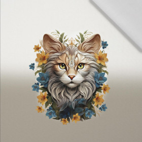 ANIMALS MANDALA wz.9 - panel (60cm x 50cm)  Cotton woven fabric